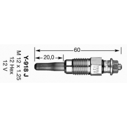 6285 NGK ŚWIECA ŻAROWA Y-918J D-POWER 2